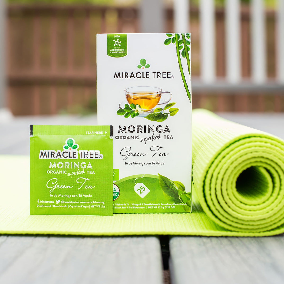 Organic Moringa Tea - Green Tea - Decaffeinated Herbal Tea