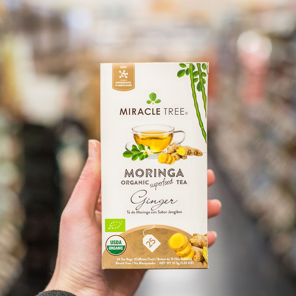 Organic Moringa Tea - Ginger - Caffeine-Free Herbal Tea