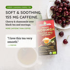 Organic Moringa Energy Tea - Cherry Chamomile - Natural Coffee Alternative