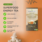 Organic Moringa Energy Tea - Chai - Natural Coffee Alternative