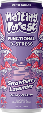 Mushroom D-Stress Drink 12 Pack - Strawberry Lavender