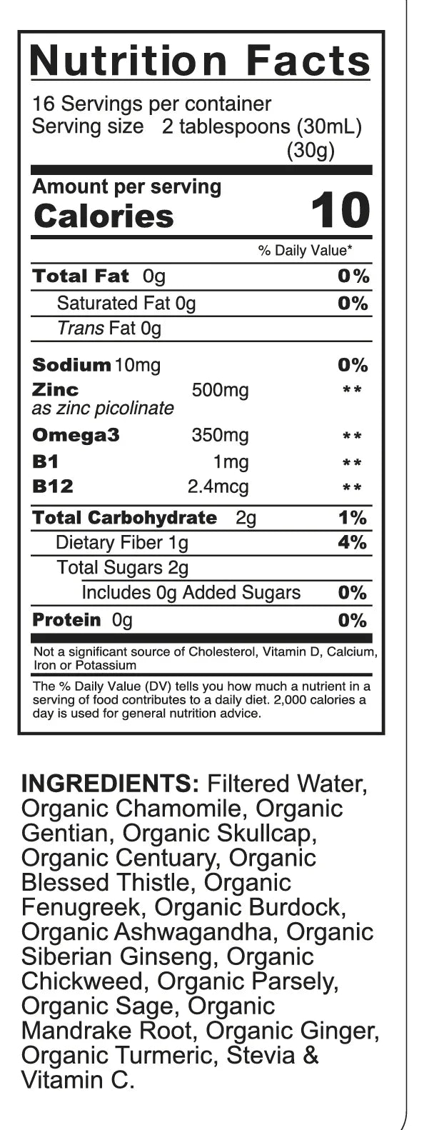 Organic Appetite Booster – Liquid Herbal Formula