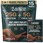 2-in-1 Whey Protein Isolate + Creatine Travel Packets