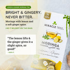 Organic Moringa Tea - Lemon & Ginger - Caffeine-Free Herbal Tea