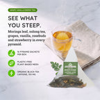 Organic Moringa Energy Tea - Vanilla Oolong Grape - Natural Coffee Alternative
