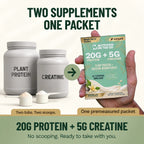 2-in-1 Vegan Protein + Creatine Travel Packets